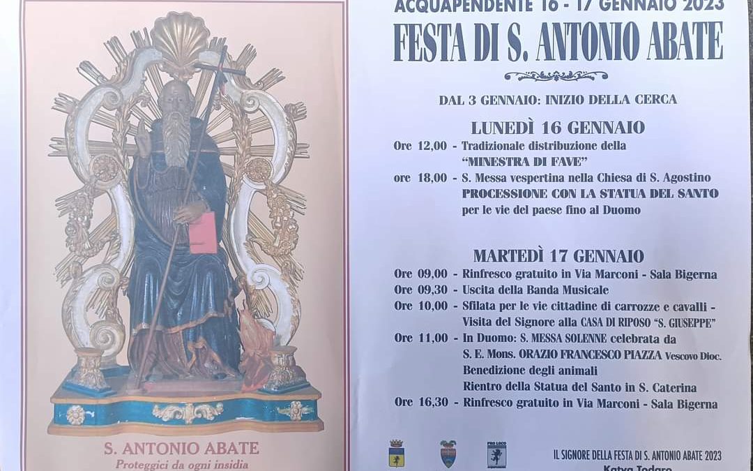 Festa di Sant’Antonio – 16-17 gennaio 2023