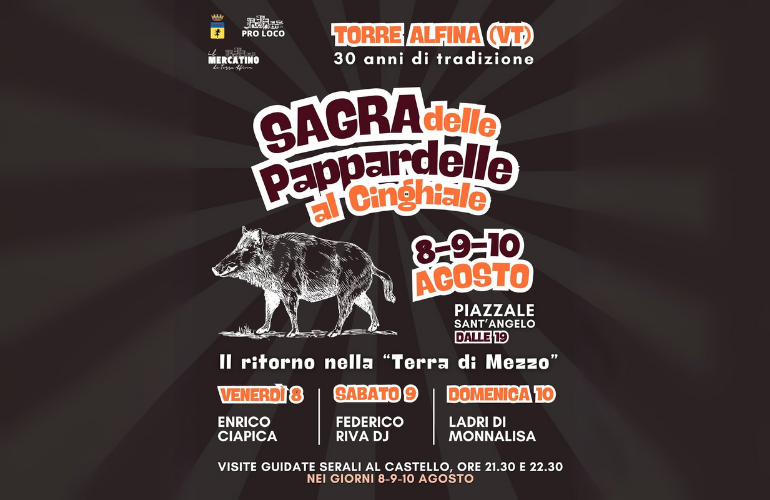 Sagra delle Pappardelle al Cinghiale – Torre Alfina celebra 30 anni di tradizione
