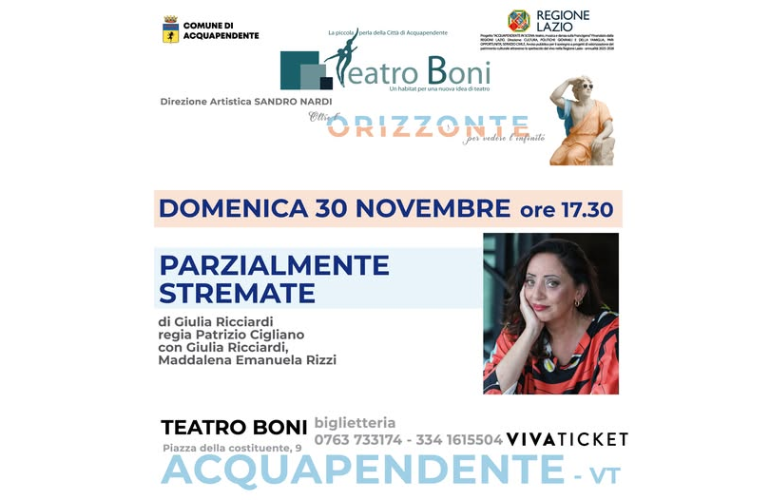 “Parzialmente Stremate” in scena al Teatro Boni di Acquapendente