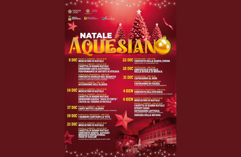 Il Natale accende Acquapendente: eventi, spettacoli, musica e tradizione