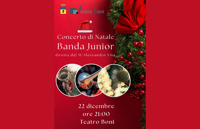 Concerto di Natale della Banda Junior al Teatro Boni
