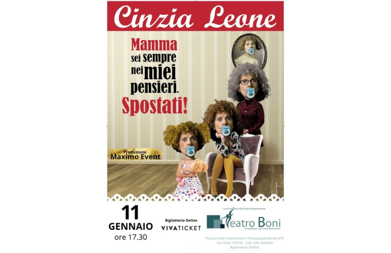 Cinzia Leone al Teatro Boni con “Mamma sei sempre nei miei pensieri. Spostati!”
