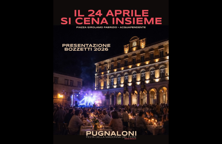 Verso i Pugnaloni 2026: il 24 aprile una cena in piazza per dare il via alla festa
