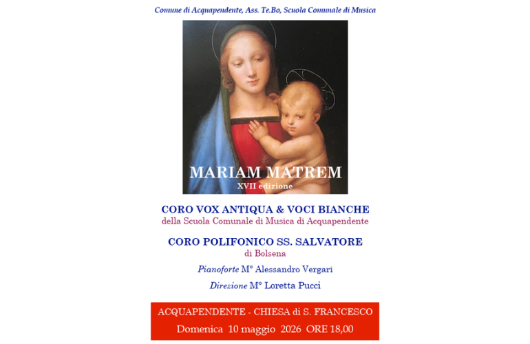 Mariam Matrem XVII edizione: musica corale nella Chiesa di San Francesco ad Acquapendente