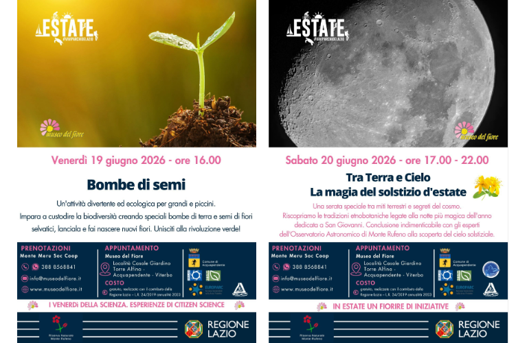 Weekend di eventi a Torre Alfina: natura, scienza e cultura al Museo del Fiore