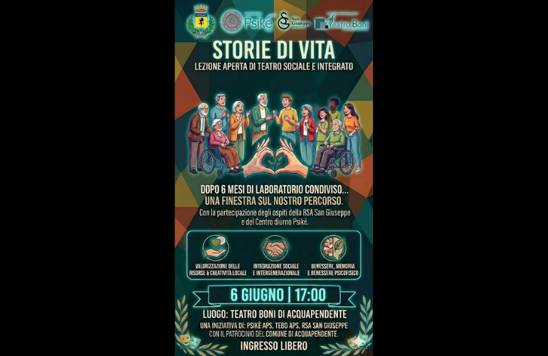 “Storie di Vita”: al Teatro Boni una lezione aperta di teatro sociale e integrato