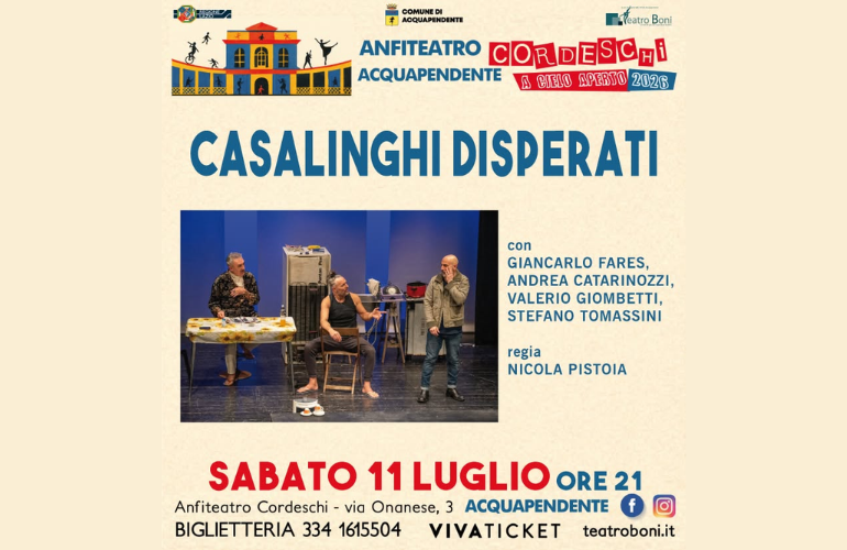 “Casalinghi Disperati” arriva all’Anfiteatro Cordeschi di Acquapendente