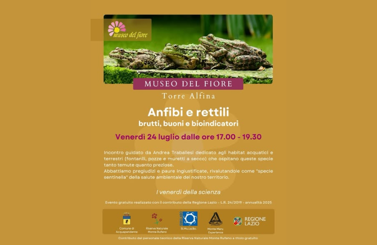 Anfibi e rettili protagonisti al Museo del Fiore con “I venerdì della scienza”