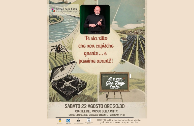 Gianluigi Curto in scena ad Acquapendente il 22 agosto