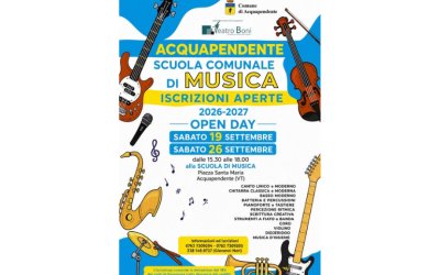 Scuola Comunale di Musica di Acquapendente: aperte le iscrizioni 2026-2027