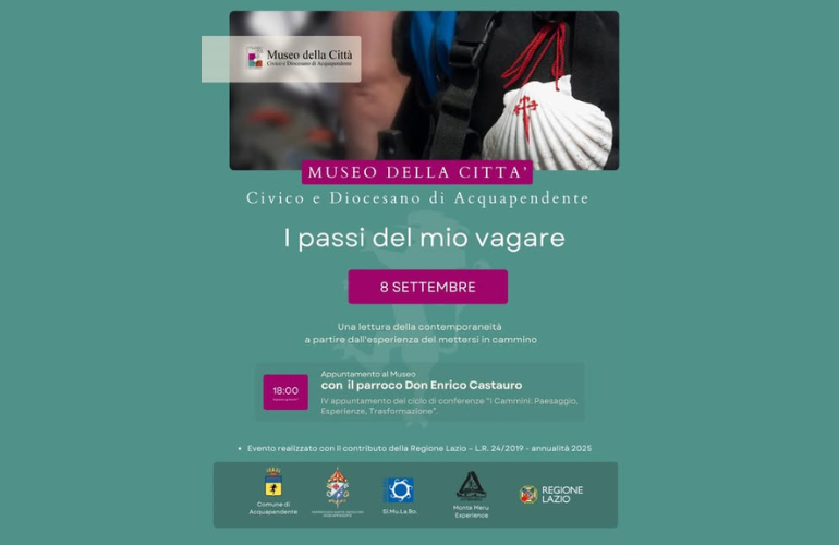“I passi del mio vagare”: al Museo della Città un incontro dedicato all’esperienza del cammino