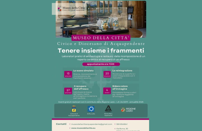 “Tenere insieme i frammenti”: archeologia e restauro diventano laboratori al Museo della Città