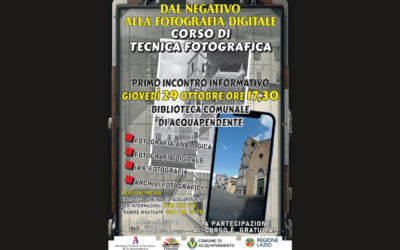 Dal negativo alla fotografia digitale: ad Acquapendente un corso gratuito di tecnica fotografica