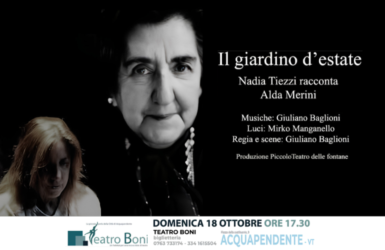 “Il giardino d’estate”: Nadia Tiezzi racconta Alda Merini