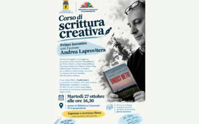 Corso di Scrittura Creativa ad Acquapendente: il 27 ottobre il primo incontro con Andrea Laprovitera